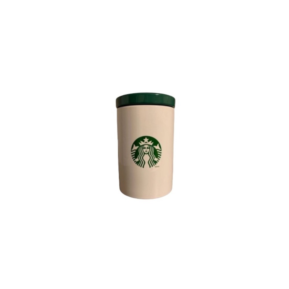 Starbucks White and Green Classic Logo Large Ceramic Canister